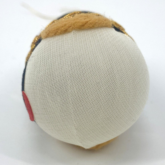 Vintage Japan Ornaments Soldier Head Nylon Felt Yarn Christmas Green Blue - Picture 6 of 15